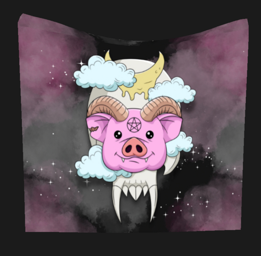 Second Life Marketplace * Pastel Goth Pig Tapestry